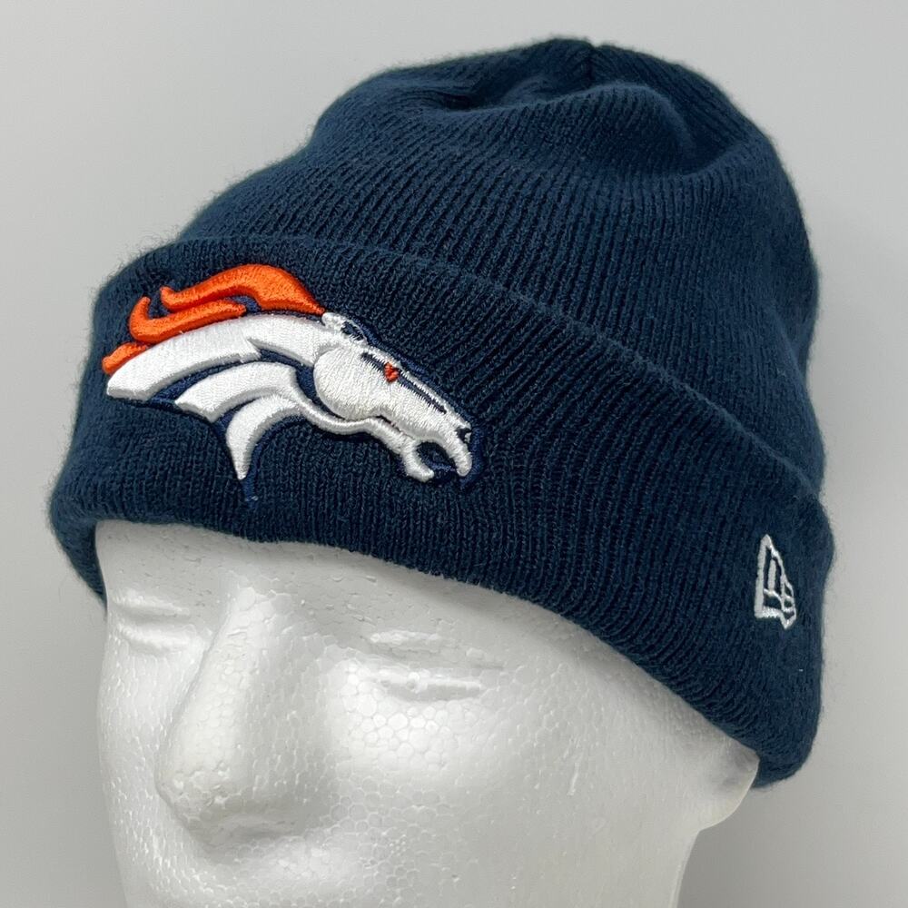 Denver Broncos Cuffed Beanie Toque Winter Hat New Era Blue NFL Football